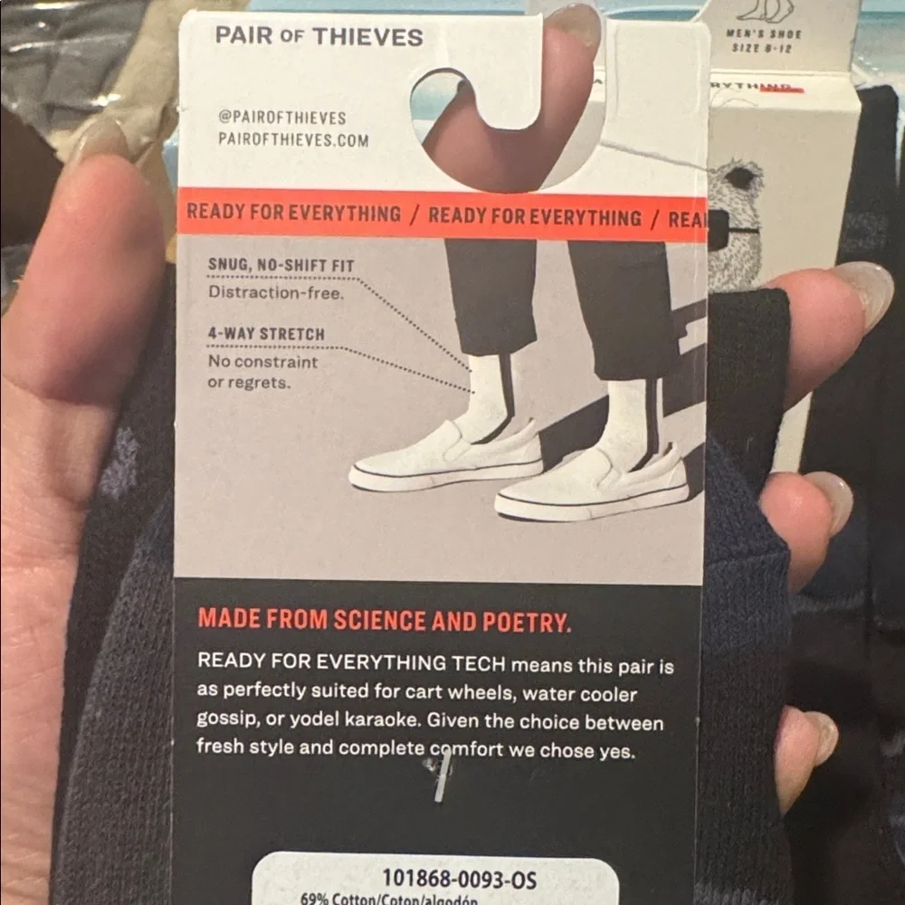 3 pairs of Pair of Thieves Men's Crew Socks size 6-12